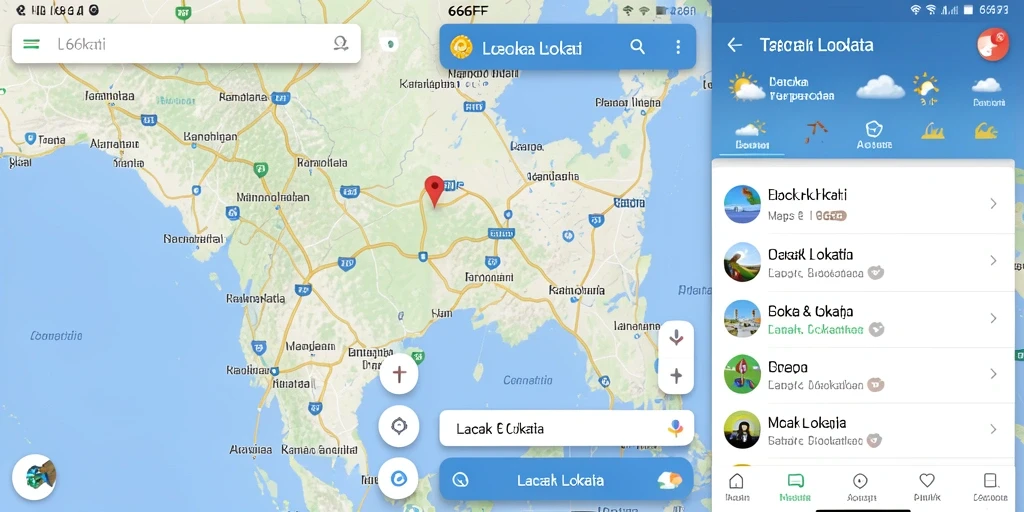 Screenshot aplikasi 666FF menunjukkan tampilan antarmuka Lacak Lokasi yang menyederhanakan penggunaan.