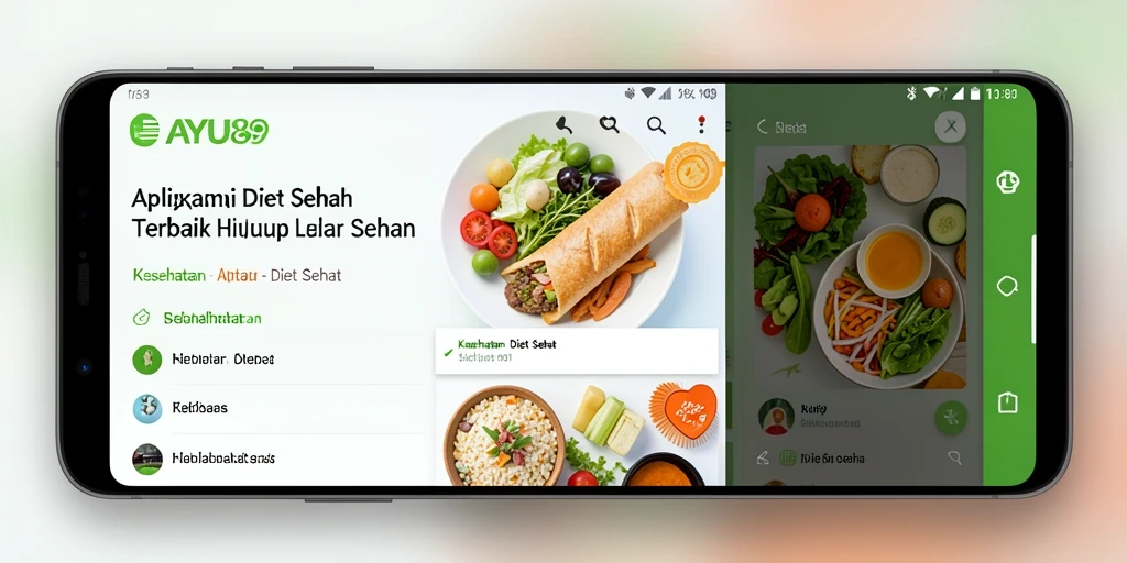 Antarmuka AYU89 yang intuitif dan mudah digunakan untuk Diet Sehat.