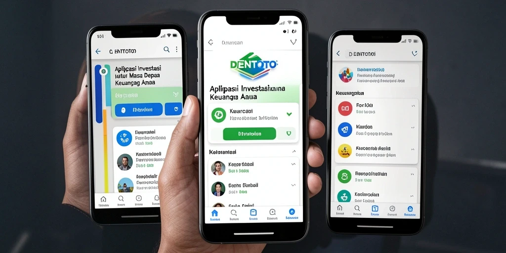Antarmuka DENTOTO menampilkan fitur investasi yang intuitif dan canggih.