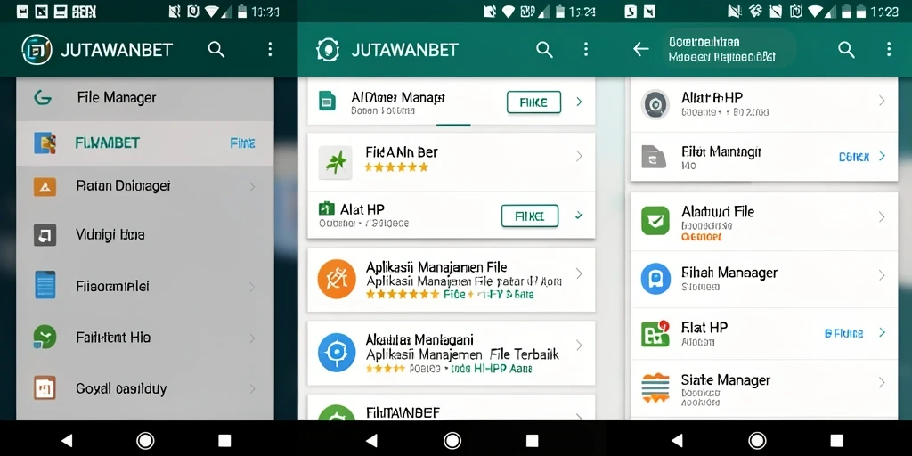 Antarmuka pengguna intuitif dari aplikasi File Manager JUTAWANBET.