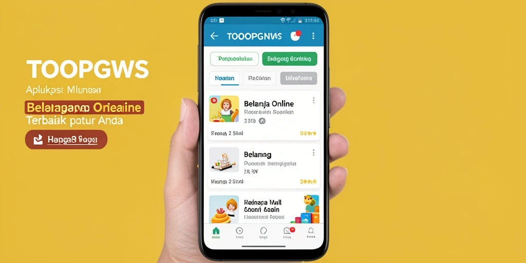 Tampilan interaktif aplikasi TOOPGWS untuk belanja online