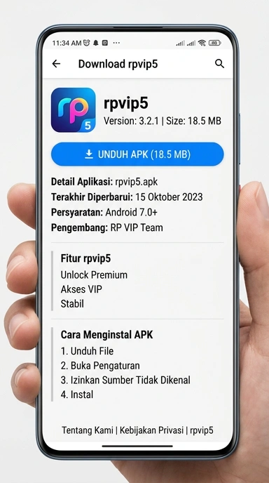 Tampilan halaman APK rpvip5