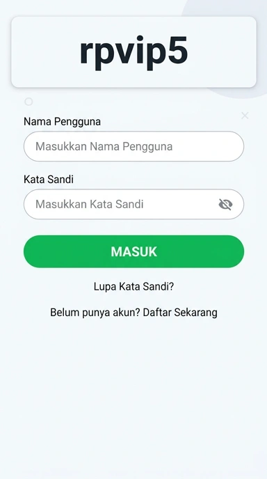 Tampilan halaman login rpvip5
